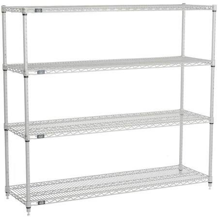 Global Equipment Nexelate    Silver Epoxy Wire Shelving Starter 48"W x 36"D x 63"H 36486EP